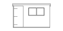 6 x 10ft Classic Shed with Pent Roofplan