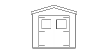 8 x 6ft Garden Shed with Roof Overhang 