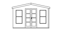 12 x 8 Morston Summerhouse with Apex Roof (Ref: 509)
