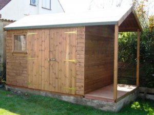 Garden Shed With Logstore