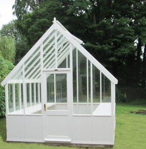 Timber Greenhouse with Slatted Benches - Aylesbury