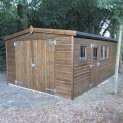 Large Wooden Garage with Security Pack 