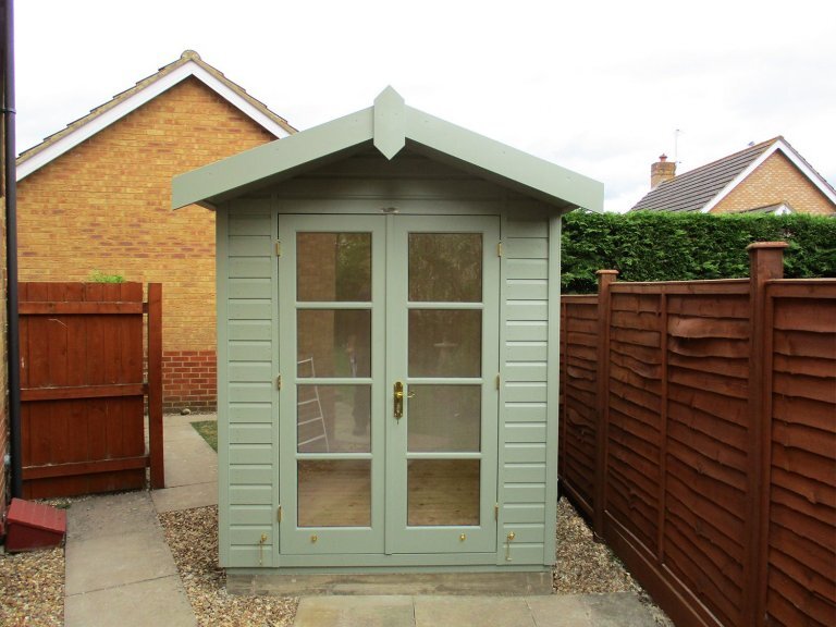 1.8 x 4.2m Bespoke Blakeney Summerhouse in Lizard Paint 