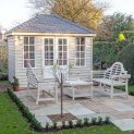 8 x 10ft Two-Tone Painted Summerhouse