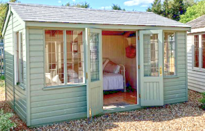 3.0 x 4.2m Holkham Summerhouse in Lizard at St Albans with Grey Slate Composite Tiles
