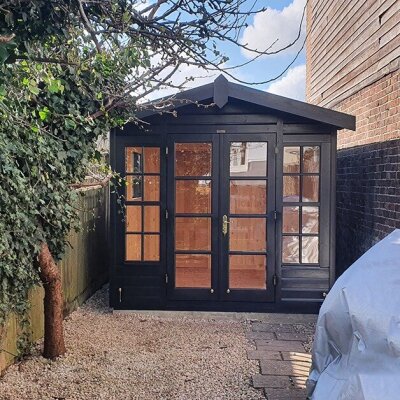 2.4 x 4.8m Blakeney Summerhouse Exterior Black