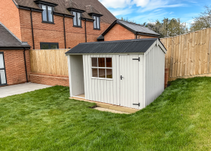 1.8 x 3.6m Blickling National Trust Shed Painted in Earls Grey