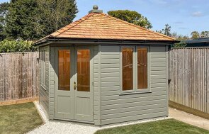 3.0 x 3.0m Weybourne Summerhouse painted in Ash