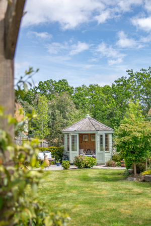 3.0 x 3.0m Wiveton Summerhouse painted in Lizard